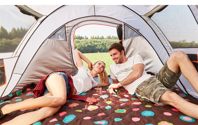 Cheap Goat Tents Outdoor Camping Tent 190T Sunscreen Double Layers Automatic Thick Waterproof Detachable Multi  use 3 4 Person Hiking Tent   